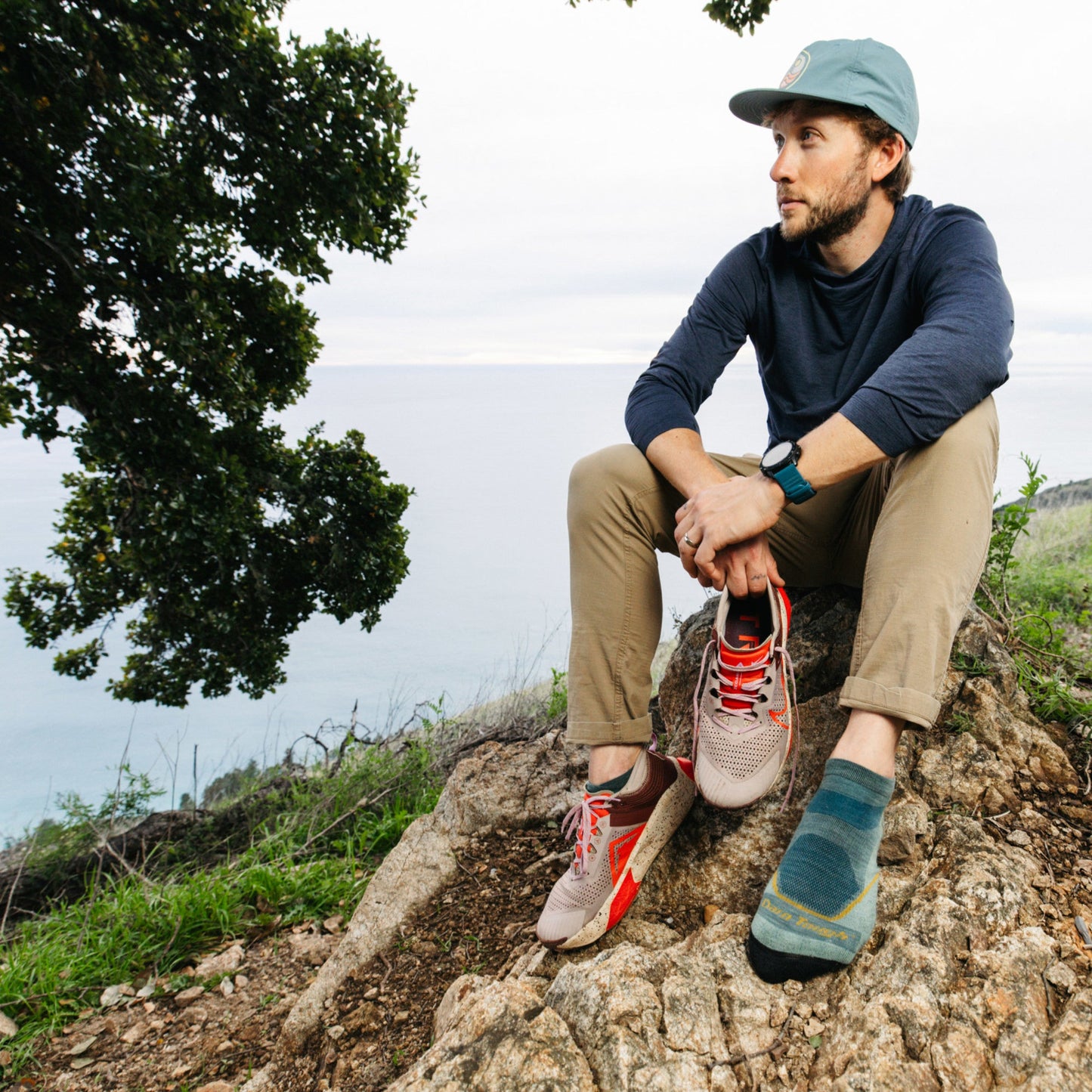 Men's Light Hiker No Show Lightweight Hiking Socks